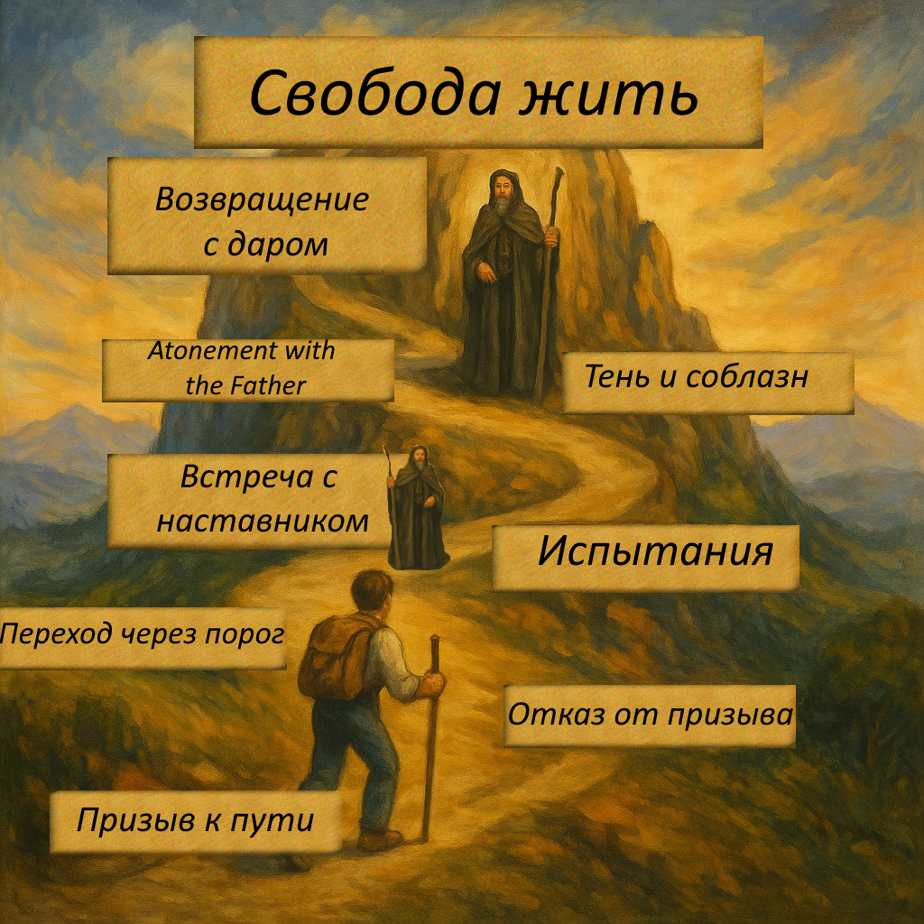 Психолог как герой, идущий по пути самопознания и зрелости. Символическое путешествие от призыва к возвращению с даром.